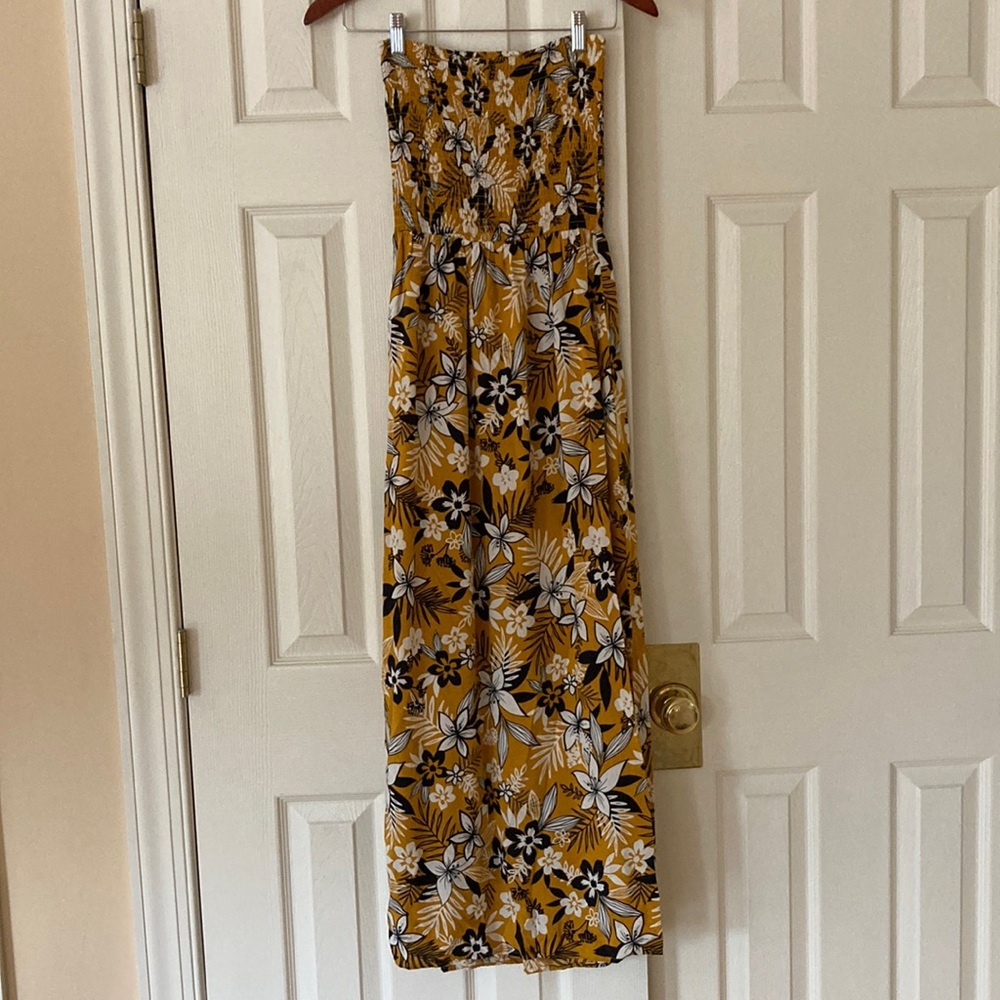 Yellow Floral Maxi Dress